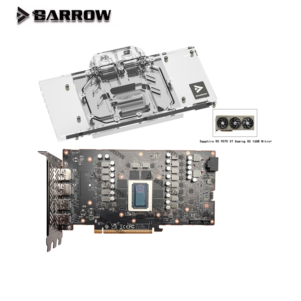Rx 9070 Xt - Blok Air GPU Barrow Untuk Kartu