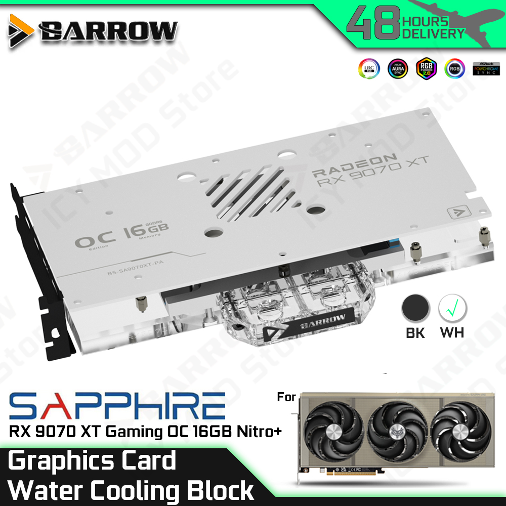Rx 9070 Xt - Blok Pendingin Air Kartu Grafis Barrow