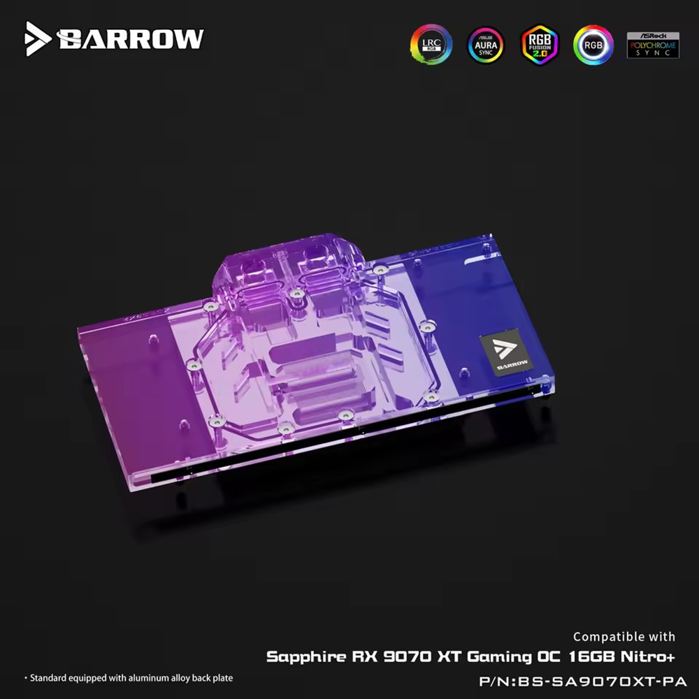 Blok Air GPU Barrow Untuk Kart - Rx 9070 Xt ulasan dan harga